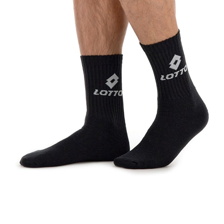 Calcetines Lotto Sports Quarter Pk3prs Negras | CA717171H0