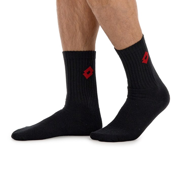 Calcetines Lotto Sports Quarter Pk3prs Negras | CA717171H0