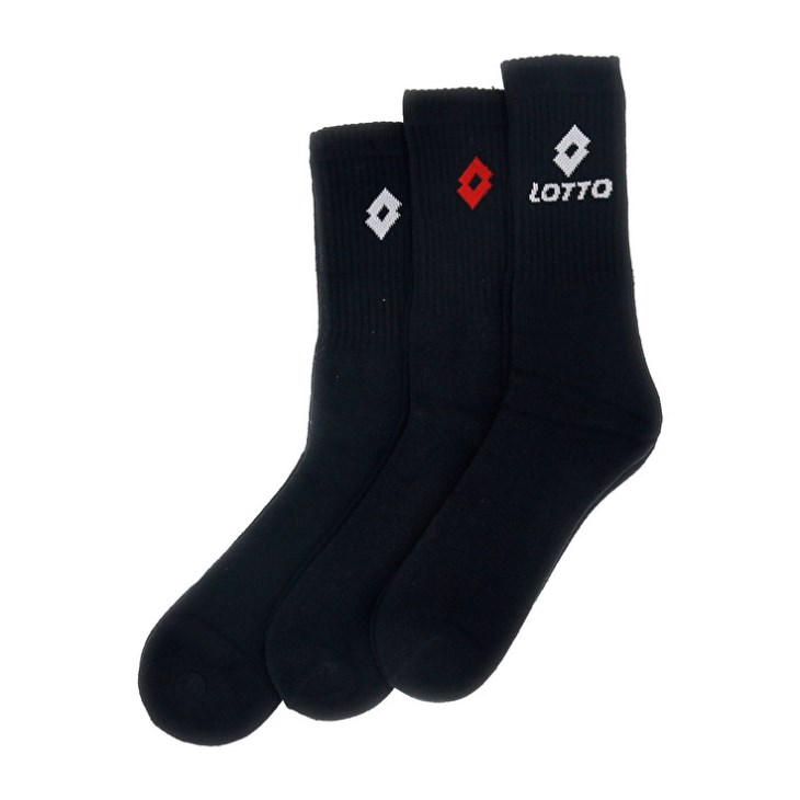 Calcetines Lotto Sports Quarter Pk3prs Negras | CA717171H0