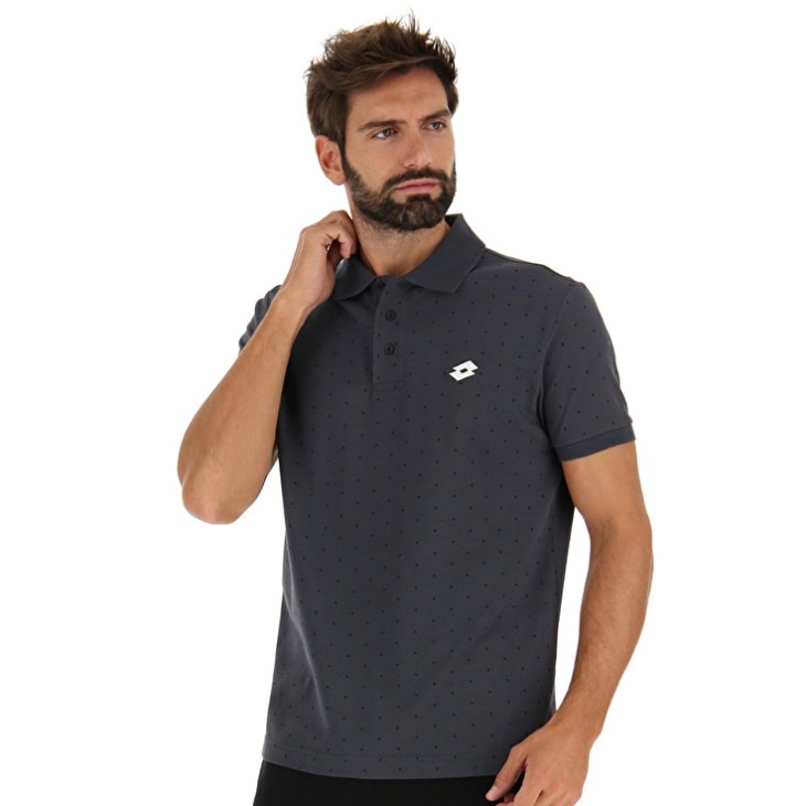 Camisa Polo Lotto Polo Elba II PQ Hombre Negras | WW686768R1