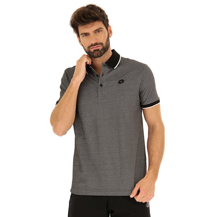 Camisa Polo Lotto Polo Firenze PQ Hombre Negras | QQ699409J3