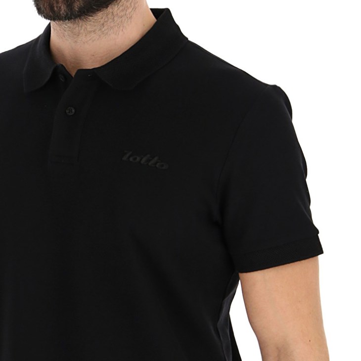 Camisa Polo Lotto Sports Capri III Hombre Negras | GQ413151F3