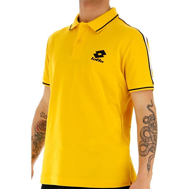 Camisa Polo Lotto Sports Lipari PQ Hombre Amarillo | KF138873Q0