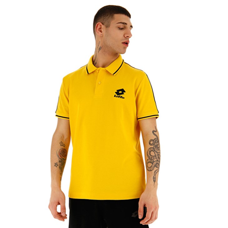 Camisa Polo Lotto Sports Lipari PQ Hombre Amarillo | KF138873Q0