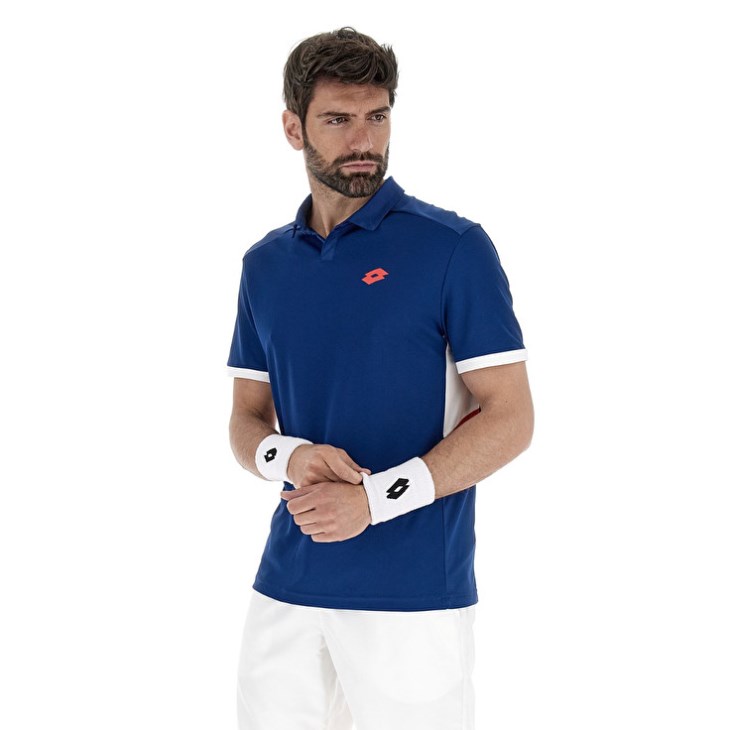 Camisa Polo Lotto Squadra III Hombre Azules | ED980378D5