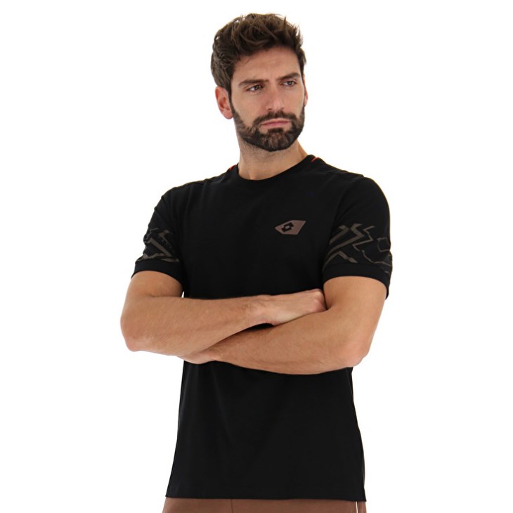 Camiseta Lotto Athletica Classic VI Hombre Negras | UP007540Q3