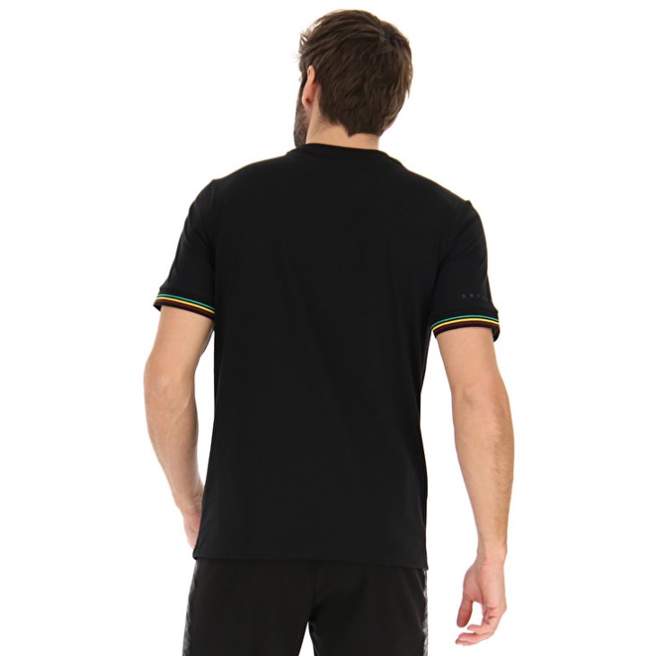 Camiseta Lotto Athletica Classic V Hombre Negras | MH900720F3