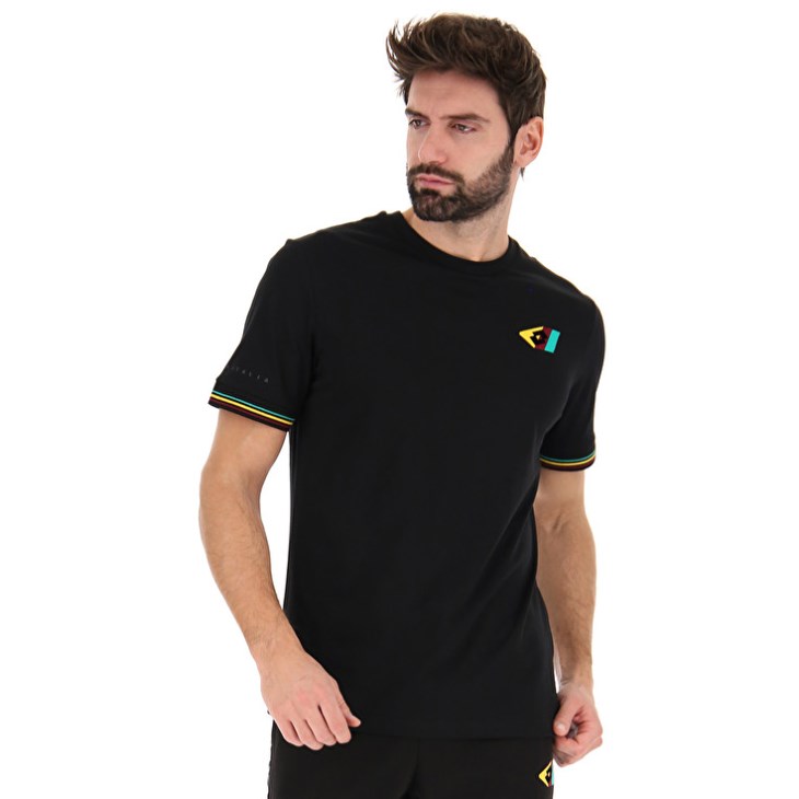Camiseta Lotto Athletica Classic V Hombre Negras | MH900720F3