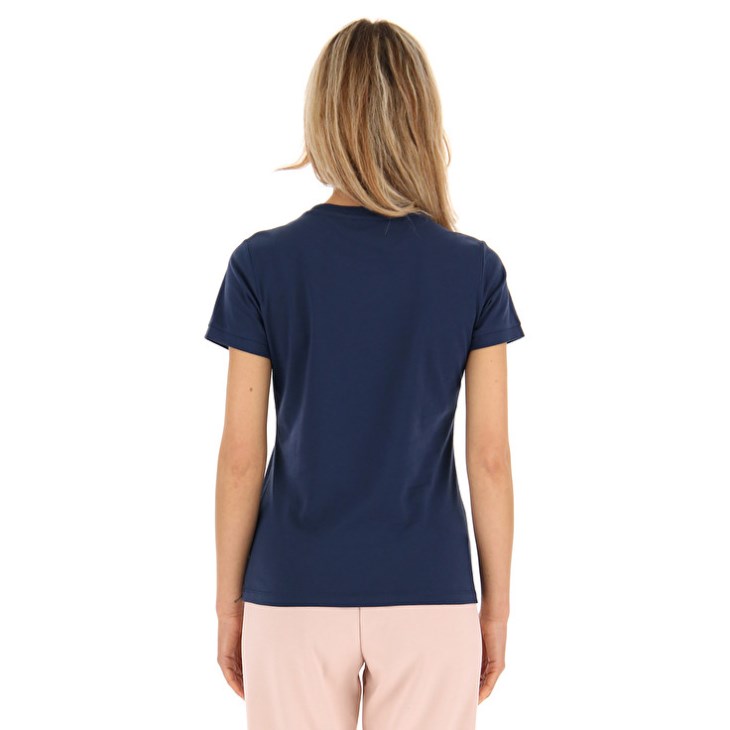 Camiseta Lotto Athletica Due W VI Mujer Azul Marino Azules | MA007460N7