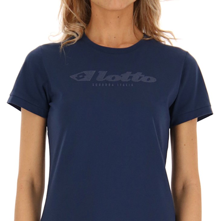 Camiseta Lotto Athletica Due W VI Mujer Azul Marino Azules | MA007460N7