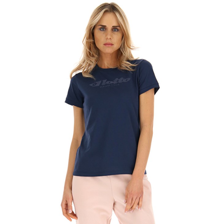 Camiseta Lotto Athletica Due W VI Mujer Azul Marino Azules | MA007460N7