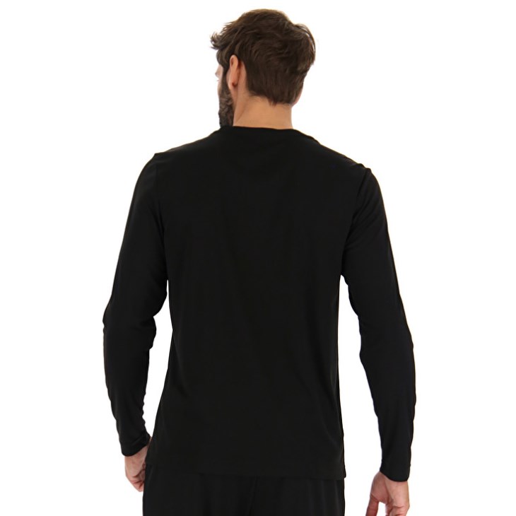 Camiseta Lotto MSP LS Hombre Negras | KY445374S3
