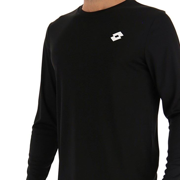 Camiseta Lotto MSP LS Hombre Negras | KY445374S3