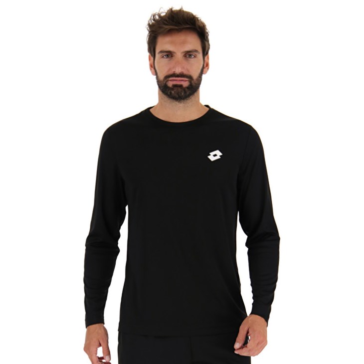 Camiseta Lotto MSP LS Hombre Negras | KY445374S3