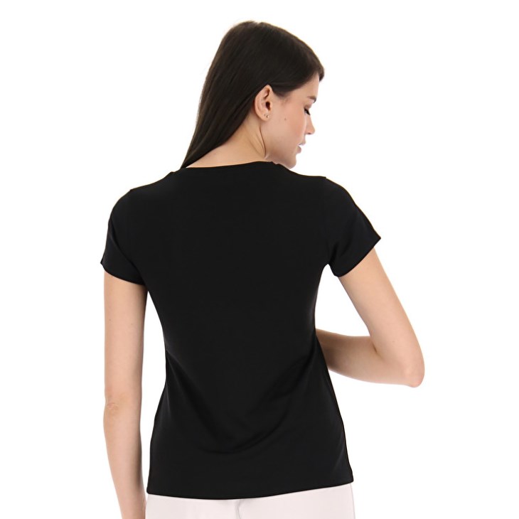 Camiseta Lotto MSP W Mujer Negras | DA107430I5