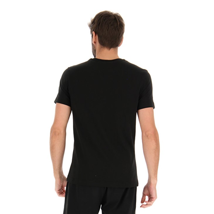 Camiseta Lotto Msc II Hombre Negras | RZ139063W1