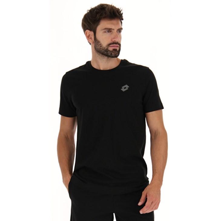 Camiseta Lotto Msc Sports Zip Hombre Negras | YP190709L9