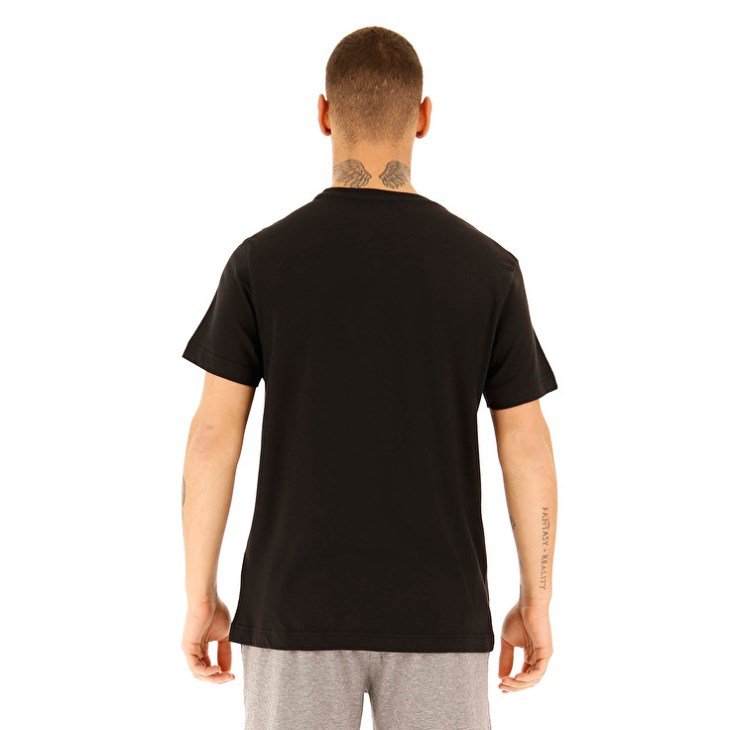 Camiseta Lotto Sports Zip BS JS Hombre Negras | FY936893Q1