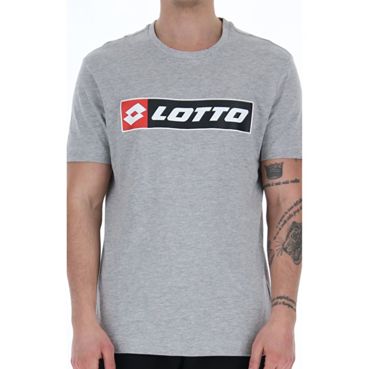 Camiseta Lotto Sports Zip Logo MEL JS Hombre Gris | CT747114D3