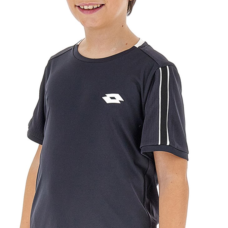 Camiseta Lotto Squadra B II PL Niños Negras | WK628662Q5