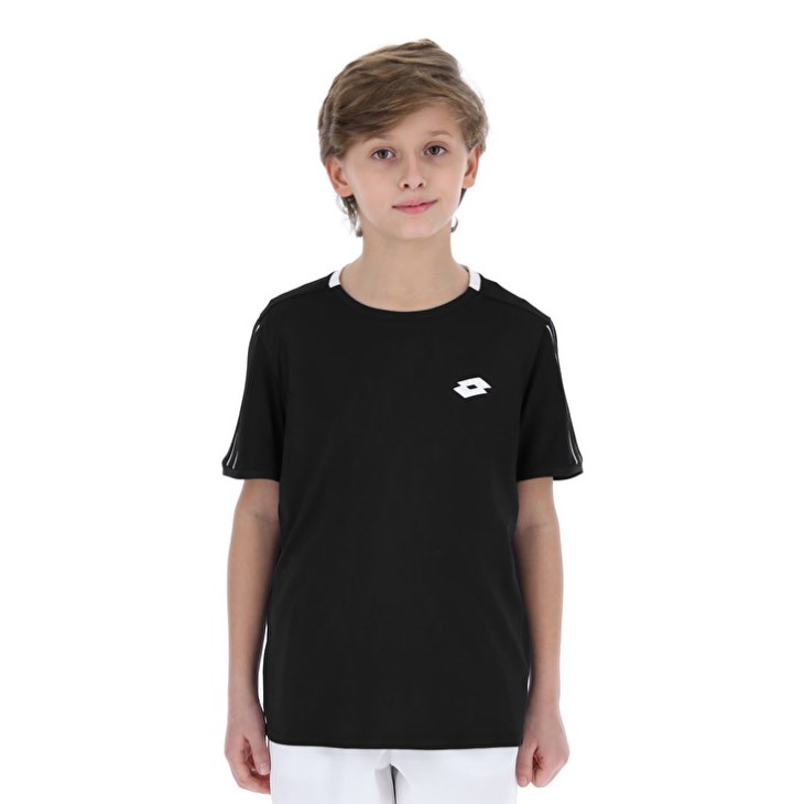 Camiseta Lotto Squadra B II PL Niños Negras | WK628662Q5