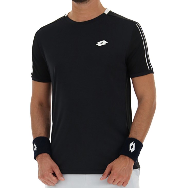 Camiseta Lotto Squadra II PL Hombre Negras | TM912691Y3