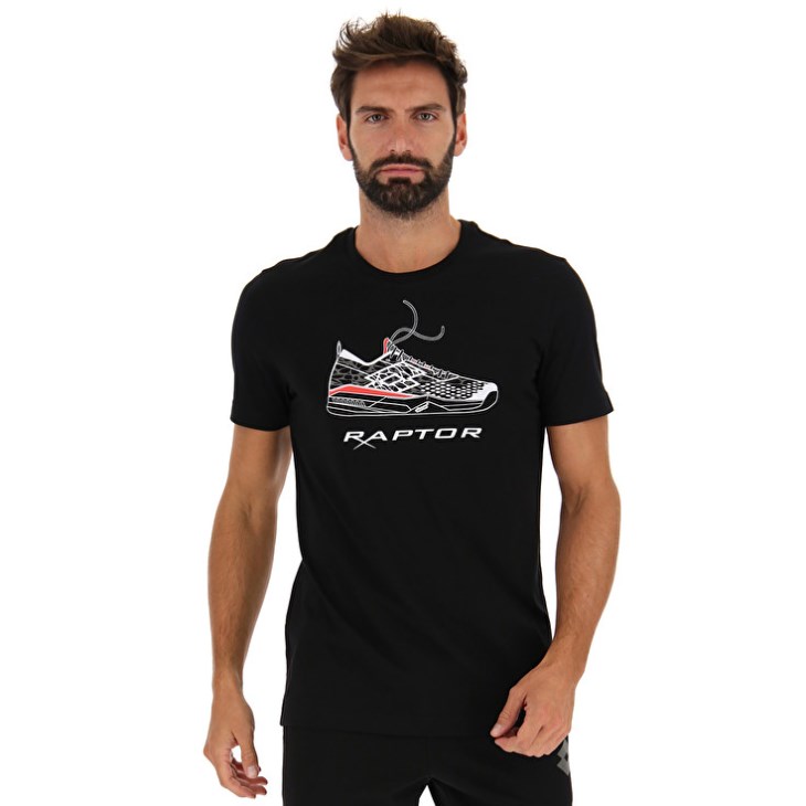 Camiseta Lotto Squadra II Raptor Hombre Negras | KX967646U0