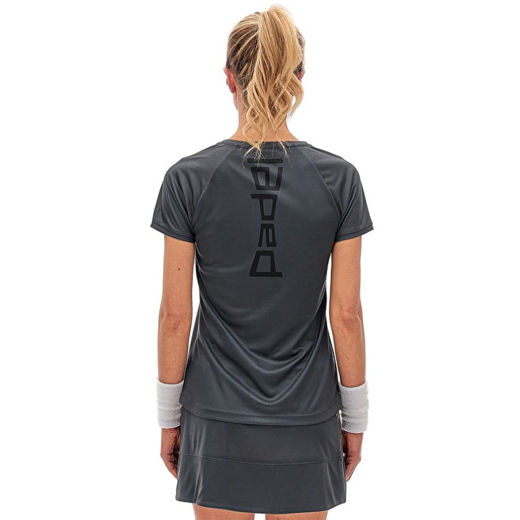 Camiseta Lotto Superrapida W VII Mujer Gris Oscuro | ZQ896059P6