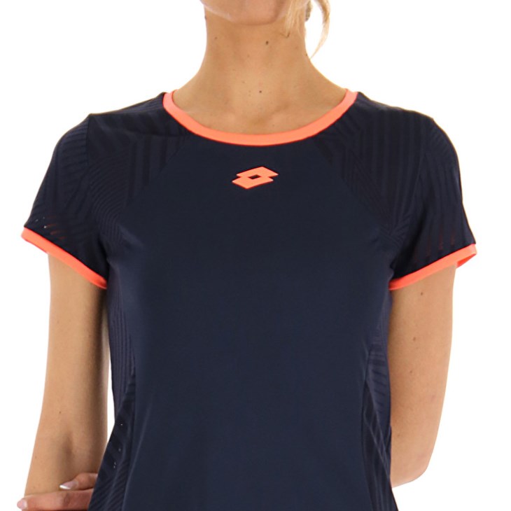 Camiseta Lotto Superrapida W V Mujer Azul Marino Azules | ZE444614F9