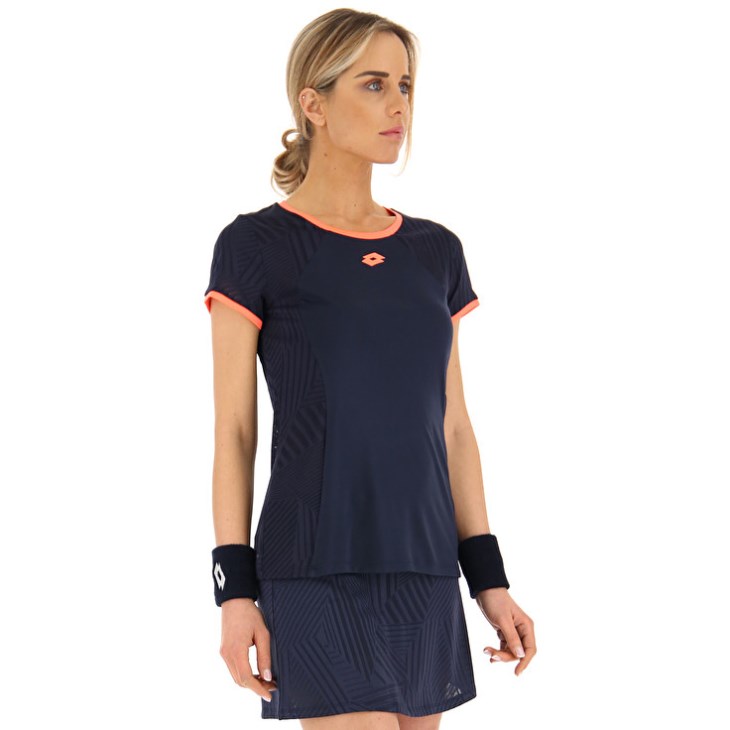 Camiseta Lotto Superrapida W V Mujer Azul Marino Azules | ZE444614F9