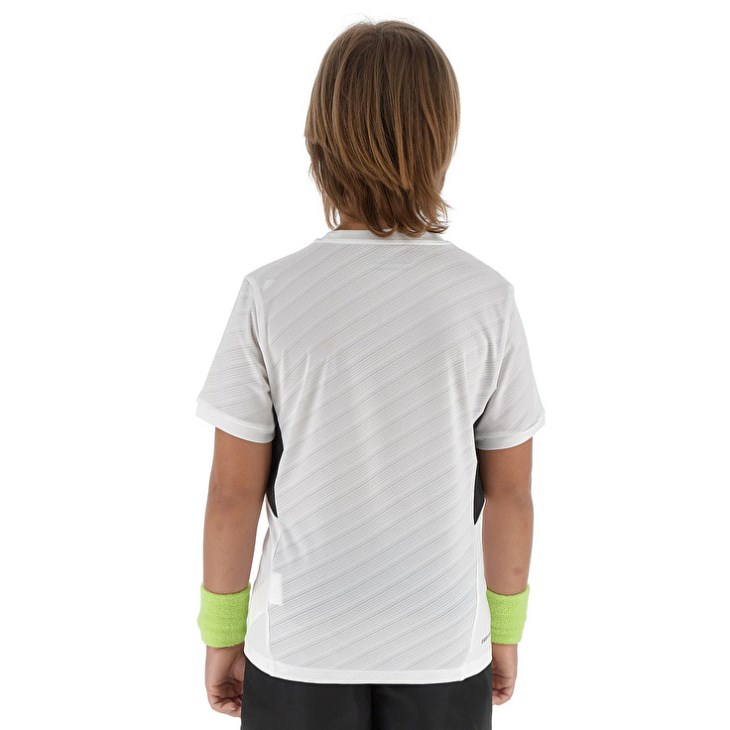 Camiseta Lotto Tech B I D4 Niños Blancas Verde | QS776897D9