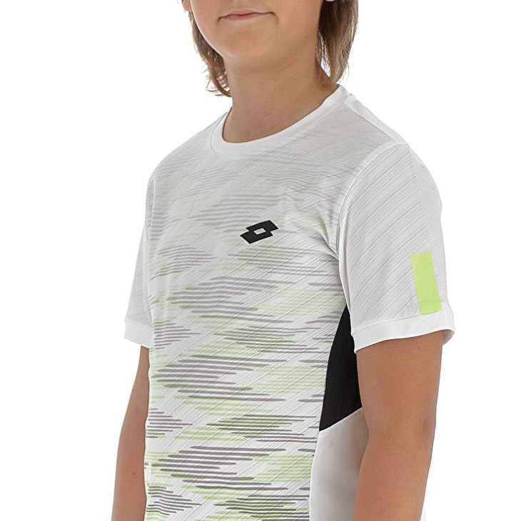 Camiseta Lotto Tech B I D4 Niños Blancas Verde | QS776897D9