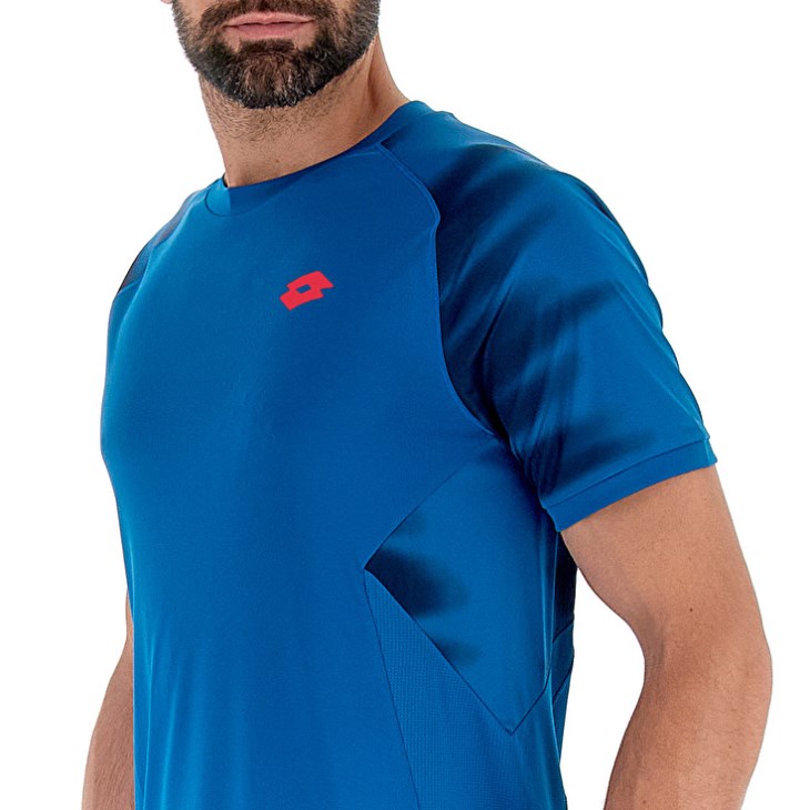 Camiseta Lotto Tech II D2.B Hombre Azules | IU089068Y0
