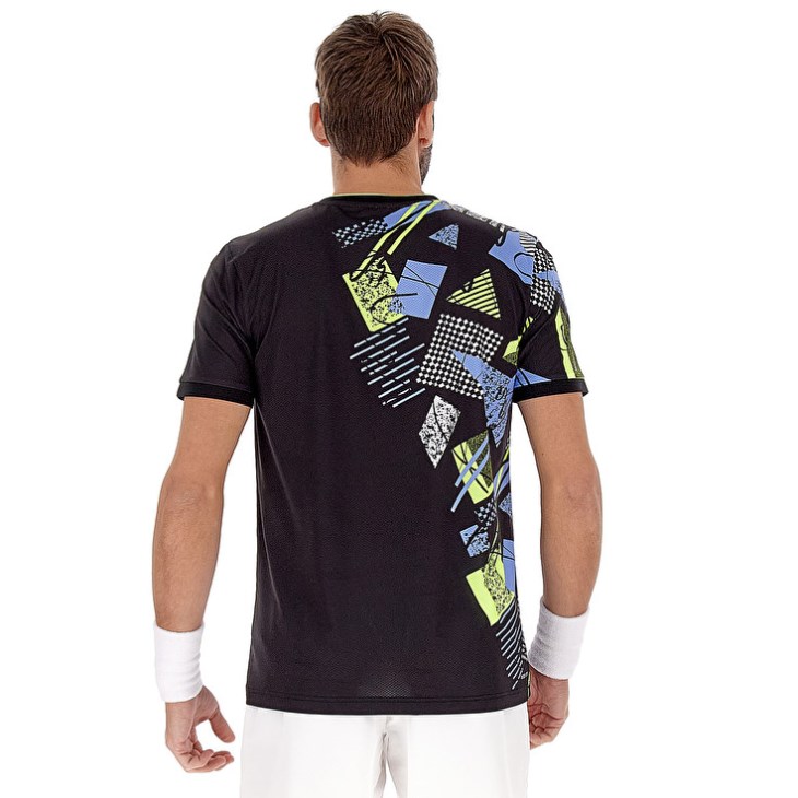 Camiseta Lotto Tech I D5 Hombre Negras | IH934593G1