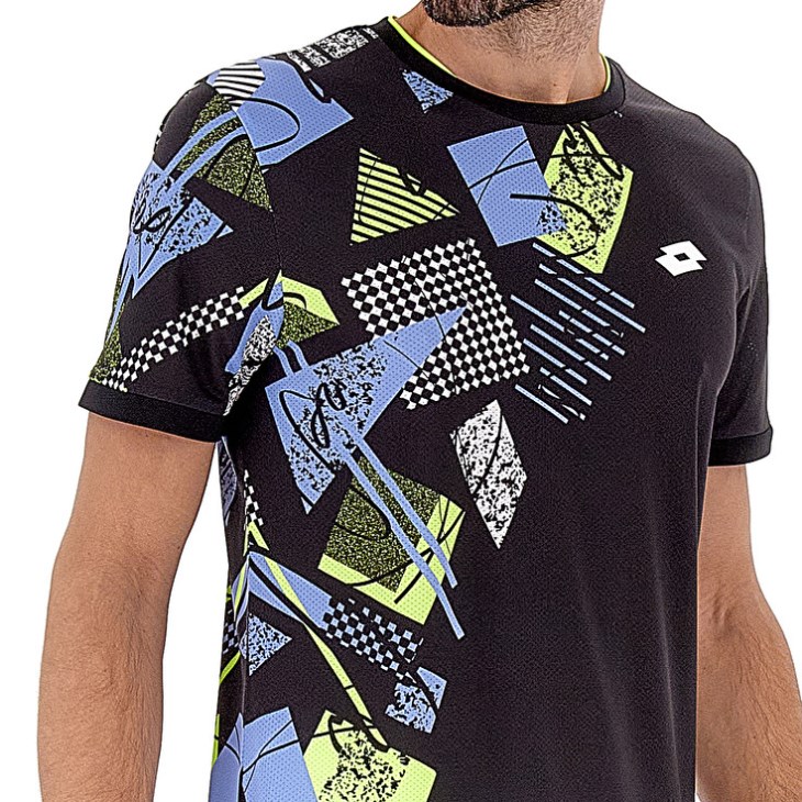 Camiseta Lotto Tech I D5 Hombre Negras | IH934593G1