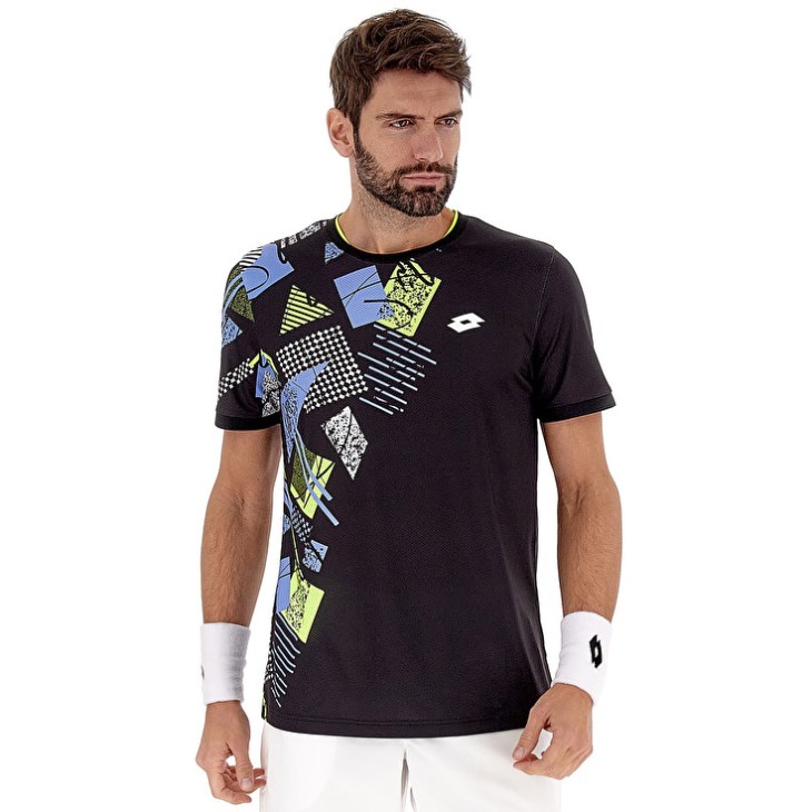 Camiseta Lotto Tech I D5 Hombre Negras | IH934593G1
