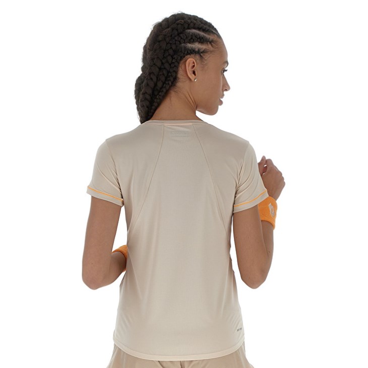 Camiseta Lotto Tech W II D3 Mujer Beige | NH214541V9