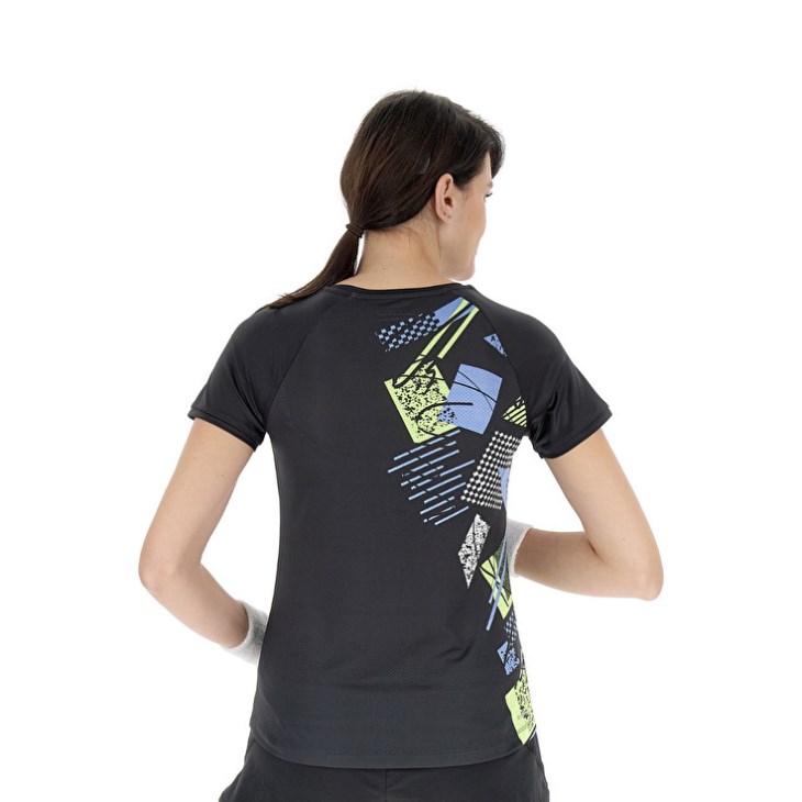 Camiseta Lotto Tech W I D5 Mujer Negras | CM723282T5