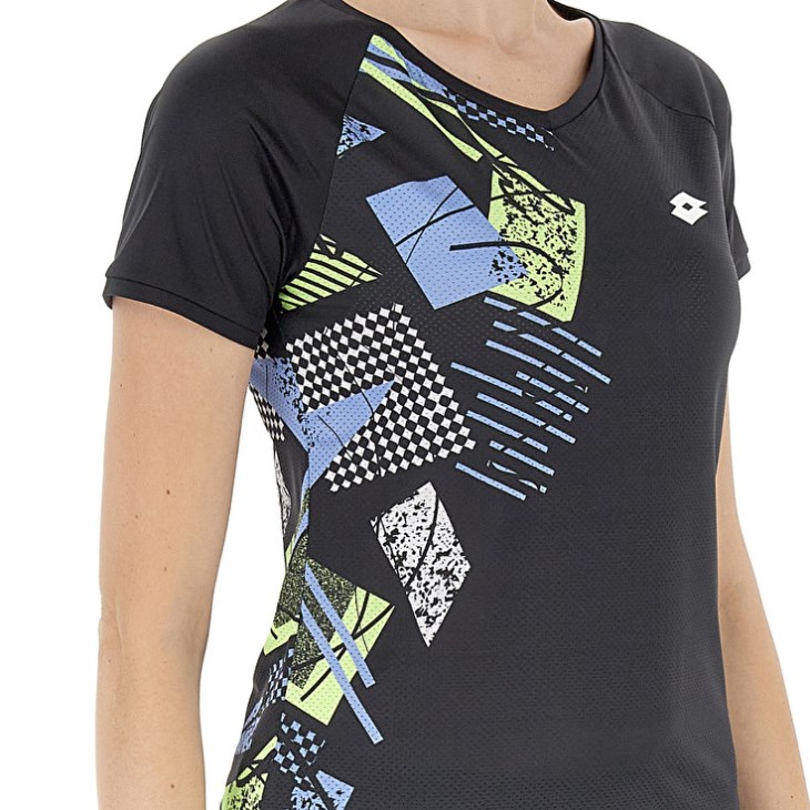 Camiseta Lotto Tech W I D5 Mujer Negras | CM723282T5