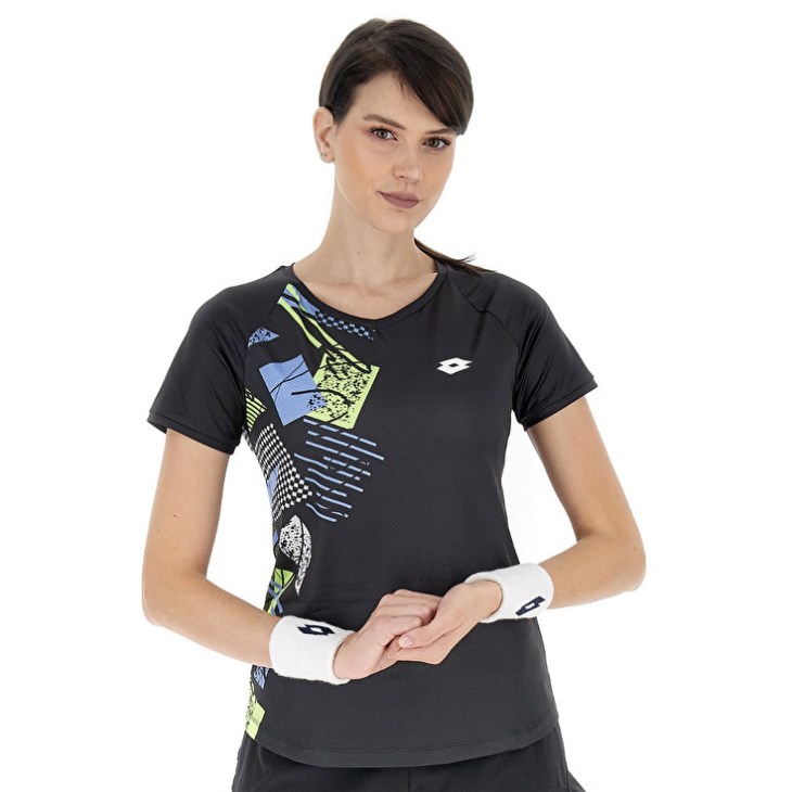 Camiseta Lotto Tech W I D5 Mujer Negras | CM723282T5
