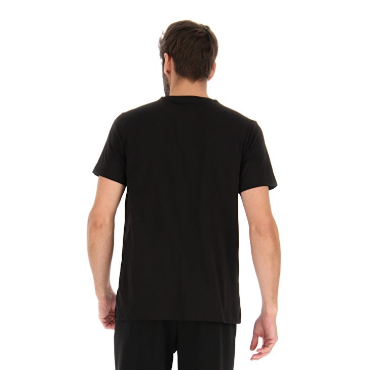 Camiseta Lotto Tee Basic Hombre Negras | DN339103N6