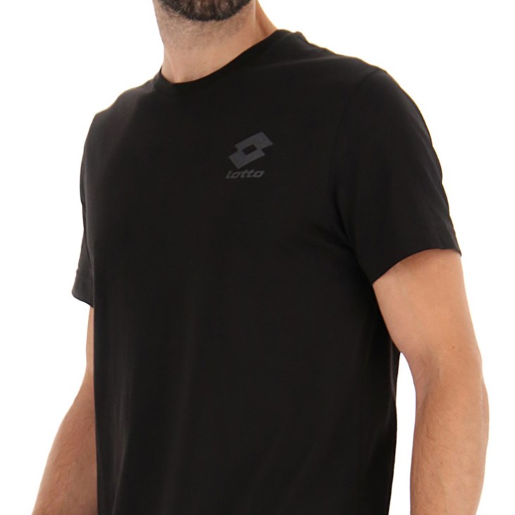 Camiseta Lotto Tee Basic Hombre Negras | DN339103N6