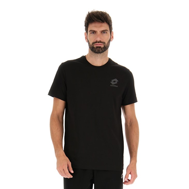 Camiseta Lotto Tee Basic Hombre Negras | DN339103N6