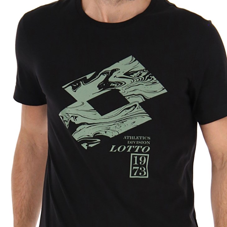 Camiseta Lotto Tee Losanga V Hombre Negras | PE985218M8