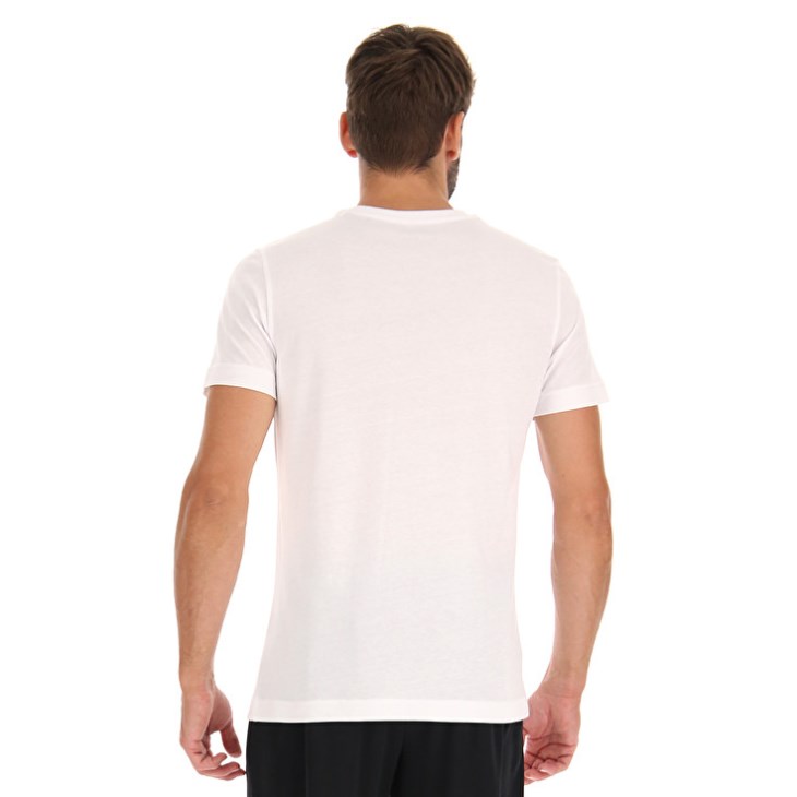 Camiseta Lotto Tee Supra V Hombre Blancas | TD668786A4