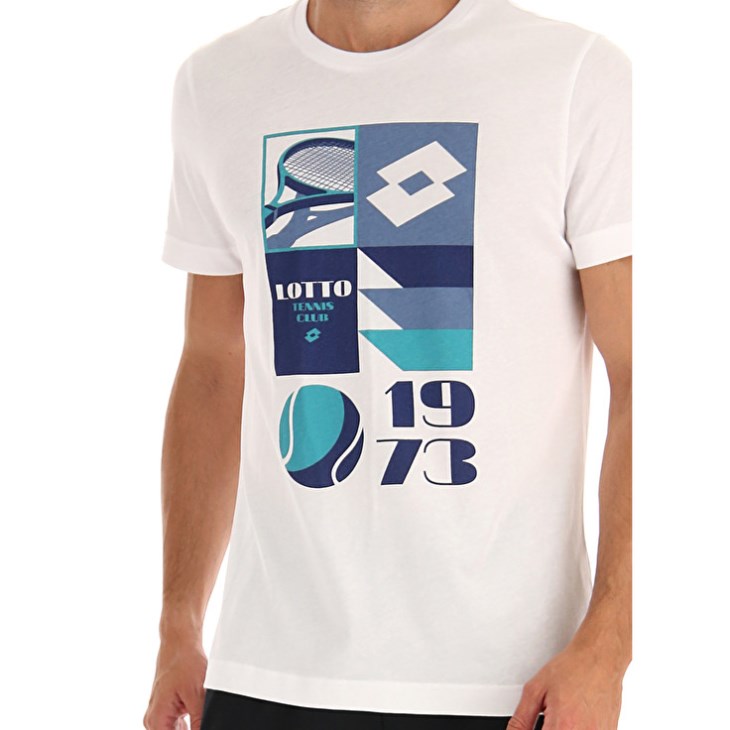 Camiseta Lotto Tee Supra V Hombre Blancas | TD668786A4
