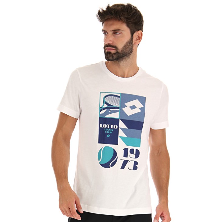 Camiseta Lotto Tee Supra V Hombre Blancas | TD668786A4