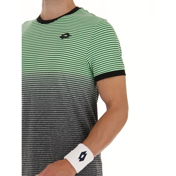 Camiseta Lotto Top Ten II Sml Hombre Verde Gris | UV937993I1