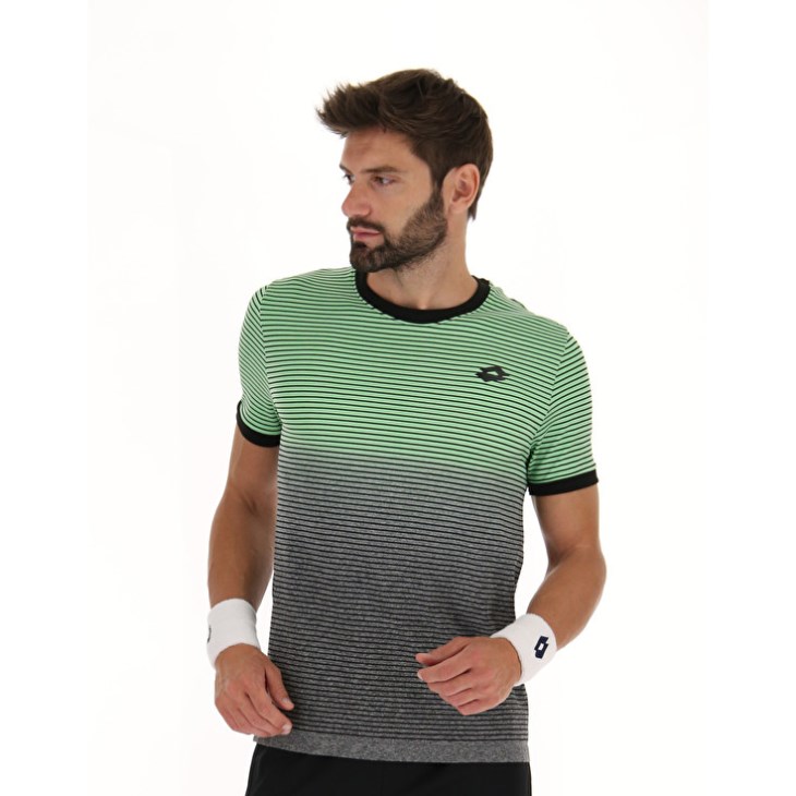 Camiseta Lotto Top Ten II Sml Hombre Verde Gris | UV937993I1