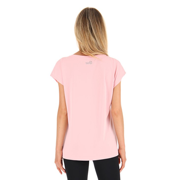 Camiseta Lotto Workout Over W Mujer Rosas | CQ842744A6